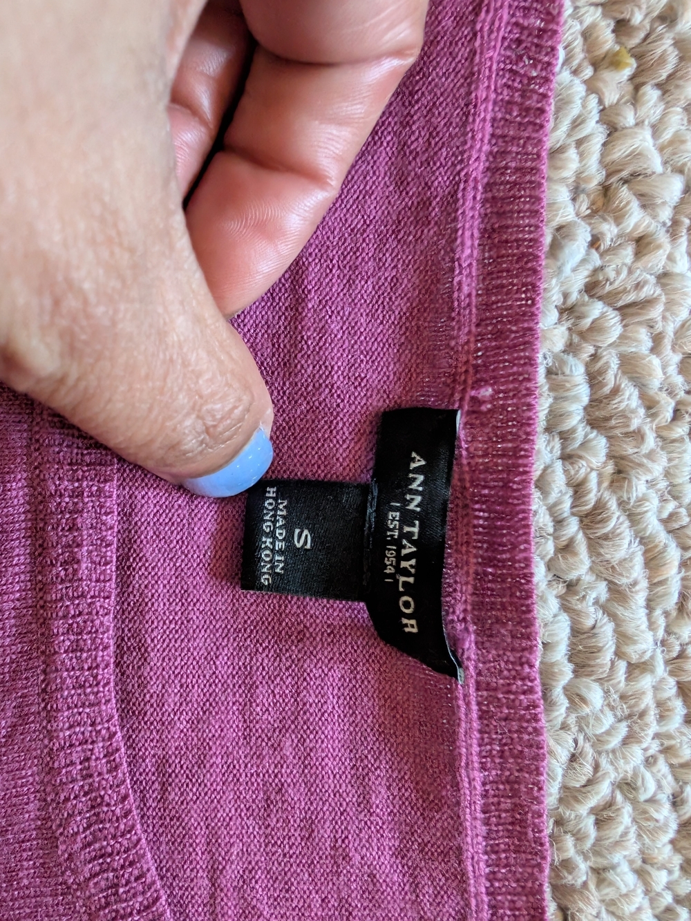 Ann Taylor Magenta Crewneck Sweater